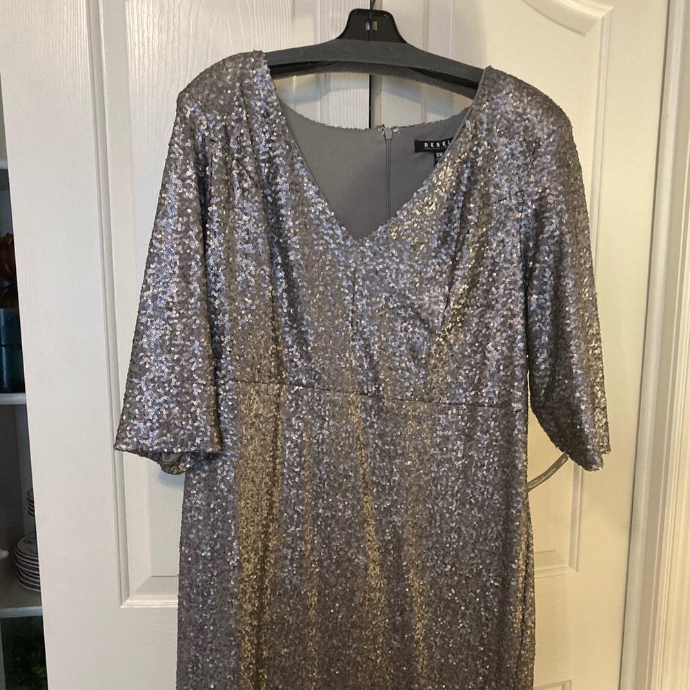 Rebel Wilson sequin evening dress